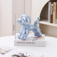 Ceramic Guest Dog Figurine Nordic Animal Sculpture for Home Office Decor