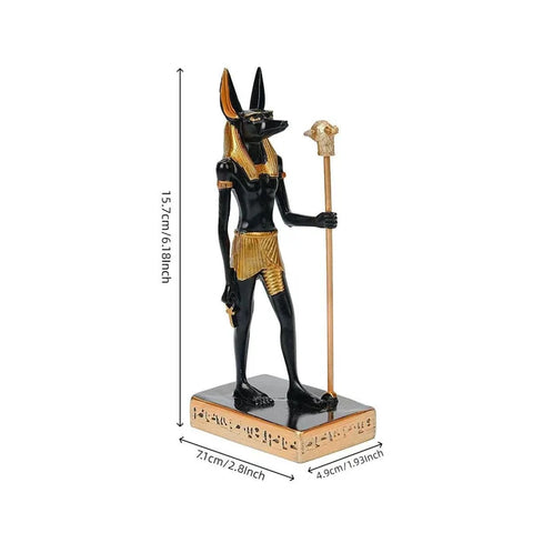 Anubis Egyptian God Resin Statue Decorative Figurine for Home Office Decor