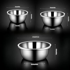 Scaled Mixing Bowl Stainless Steel Whisking Bowl For Knead Dough Salad Cooking Baking Container Kitchen Supplies