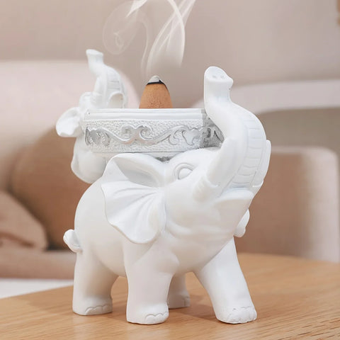 Elephant Figurine Candy Tray Key Bowl Decorative Storage Box Ornament