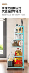 Stainless Steel Kitchen Storage Rack with Spice Jar and Knife Holder