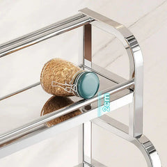 Stainless Steel Kitchen Storage Rack with Spice Jar and Knife Holder