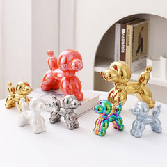 Ceramic Guest Dog Figurine Nordic Animal Sculpture for Home Office Decor