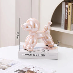 Ceramic Guest Dog Figurine Nordic Animal Sculpture for Home Office Decor