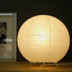 Nordic Paper Lantern Table Lamp Japanese Style LED Bedside Night Light