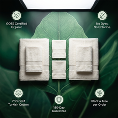 Luxury Organic Bath Six Piece Towel Set | Soft, Plush, Eco-Friendly Towels