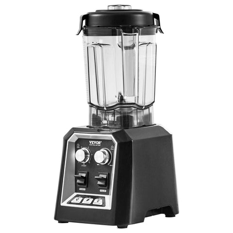 Professional Blender, Commercial Countertop Blenders, 68 oz Jar Blender Combo, Stainless Steel 3 Functions Blender, for Frozen Drinks, Shakes, Smoothies, Peree, and Crush Ice, Black