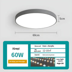 Dimmable Smart Ceiling Lamp with Remote - Bedroom & Living Room LED Light