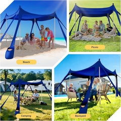 Let's go to the Beach - Portable Beach Tent Sun Shelter UPF 50+, Perfect 10x10 FT Pop-Up Canopy for Outdoor Fun