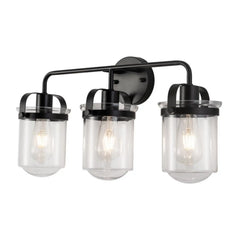 Indoor Wall Lights in Modern Black Finish with Glass Shade and E26 Base
