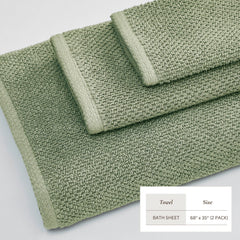 Cotton Textured Bath Towel Set - Acacia Collection