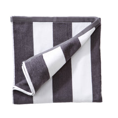 Cotton Velour Cabana Stripe Beach Towel - Novia Collection
