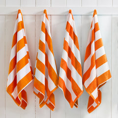 Cotton Velour Cabana Stripe Beach Towel - Novia Collection